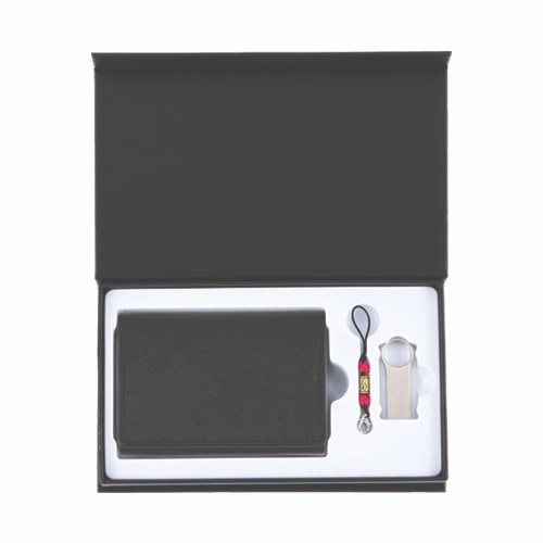 사피아노 소가죽 명함지갑+메탈 USB 세트