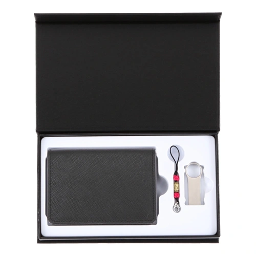 아띠야 소가죽 명함지갑+메탈 USB 세트