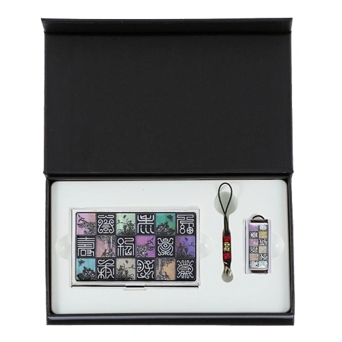 신문자도 자개 명함케이스+신문자도 자개 USB 2종 세트