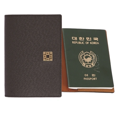 완자문 소가죽 투톤 여권지갑