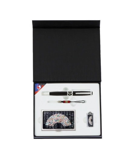 자개프리미엄 볼펜+훈민한글부채 자개 명함케이스+자개 USB 3종 세트