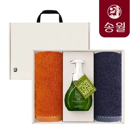 솔리드뱀부무지 2매 X 러브메레 핸드워시 세트