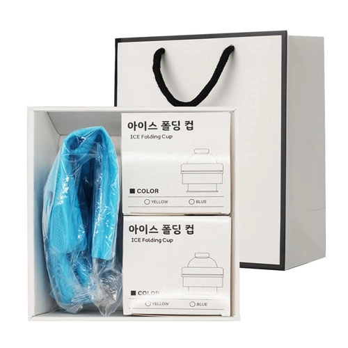 웰세스 실리콘 접이식 아이스컵 2P + 실리콘 브러시 설거지 수세미 일체형 고무장갑 1P 세트 설겆이 목욕장갑