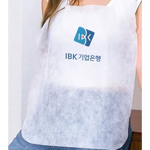 [3도인쇄포함] 화이트 일회용 앞치마 [국산]