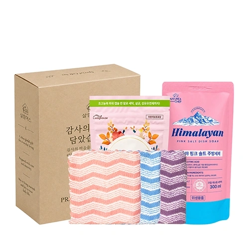 [살림어스] 주방세제(300ml)+클린캡슐세제7입+도톰행주3p
