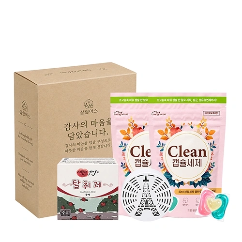 [살림어스] 클린캡슐세제7입2p+네이처인제주고체탈취제(230g)