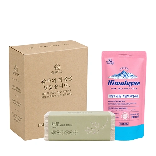 [살림어스] 주방세제(300ml)+뽑아쓰는무표백키친타올100매