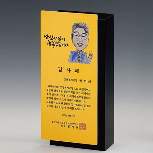 크리스탈아노다이징상패 SD14호 105-1금