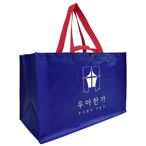 (특대형)블루 뉴 레트로 타포린시장가방 (53*30*38cm)