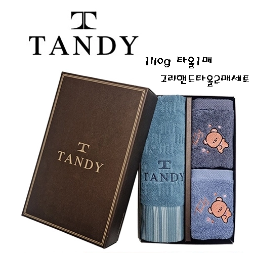 탠디 바코드타올1매+곰돌이 고리핸드타올2매세트
