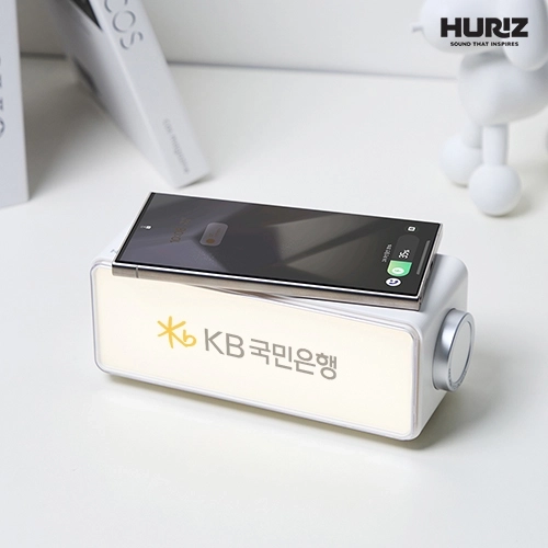 휴라이즈 무선충전 무드등 휴대용 블루투스스피커