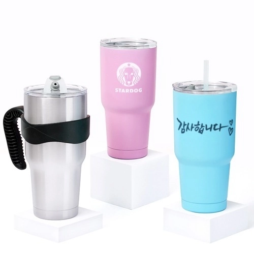 판촉머그 304스텐 이중텀블러 900ml(핸들옵션)