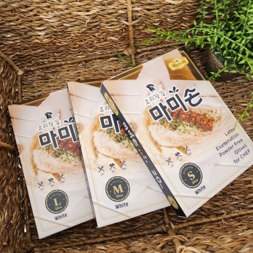 마미손 라텍스 장갑 20매 요리장갑 휴대용
