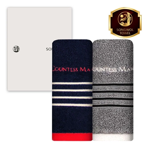 [송월타올] 카운테스마라 포라인40 타올 150g 2매 풀세트