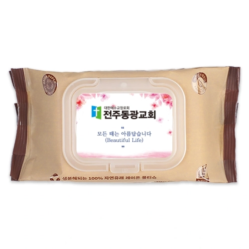 에코닉 생분해 브라운 투명캡형 물티슈 60g (25/30매) 전도용