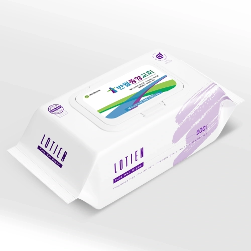 로티엔 퓨어 퍼플 40g 플레인 물티슈 (100매) 전도용