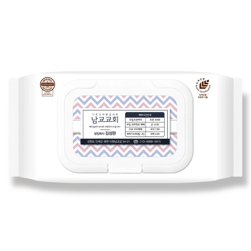 로티엔 화이트 브라운 40g 물티슈 (100매) 전도용