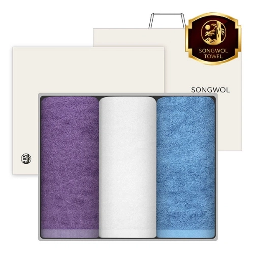 [송월타올] 뱀부 100% 180g 3매, 고급세트, 세면타올