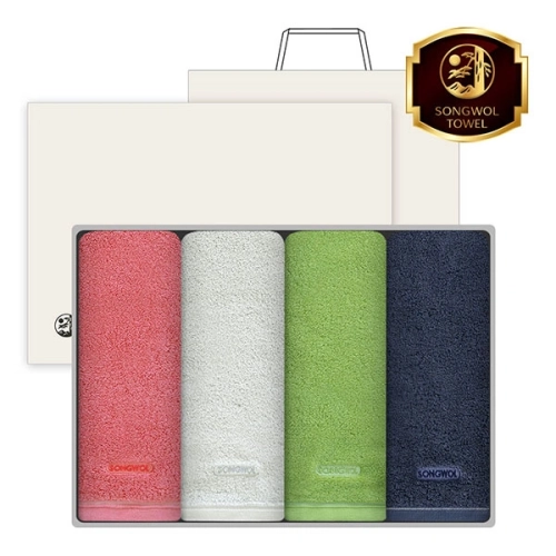 송월타올 30수 170g 컬러풀40 타올 4매 고급세트