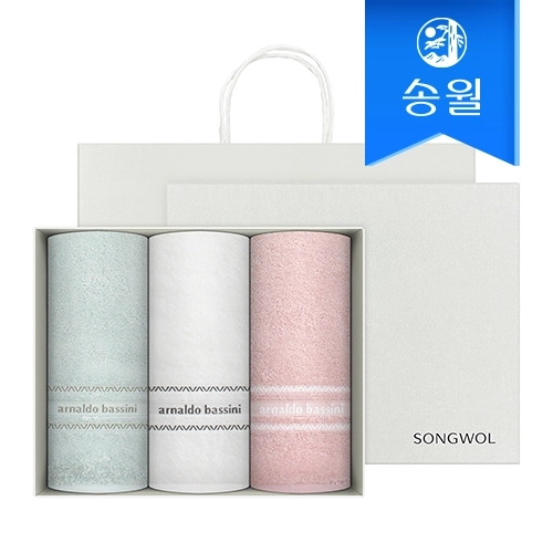 [송월타월] AB인디 3매 선물세트+쇼핑백 답례품