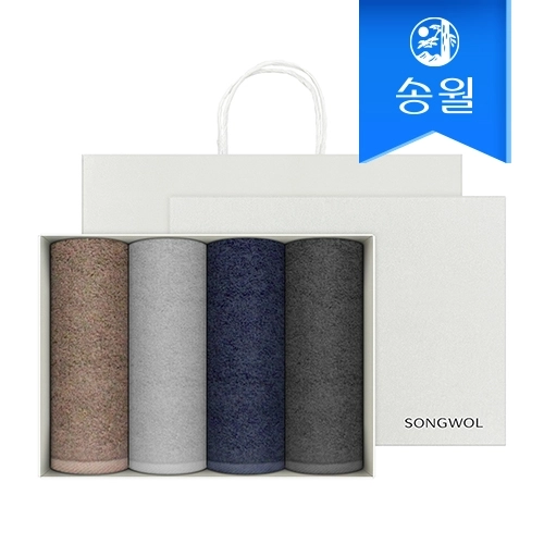 [송월타올] 호텔수건 프라우드 170g 4p 선물세트(쇼핑백) 기념수건 답례품