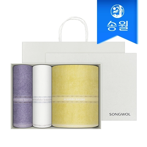 [송월타올] AB 체인 기프트세트(체인바스1+체인세면2)+쇼핑백 기념수건 답례품 송월타올세트