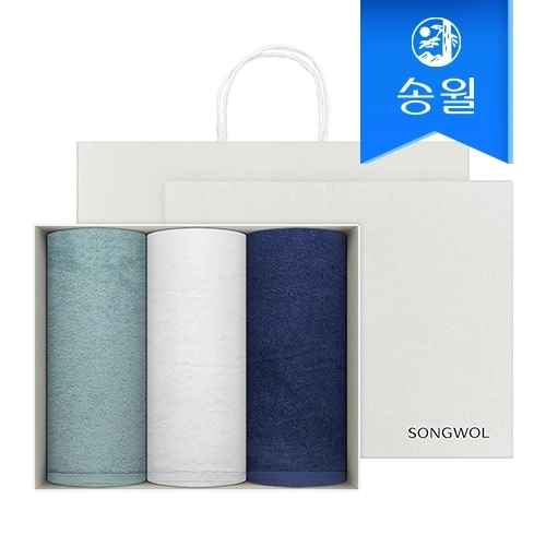 [송월타올] 항균99 퓨어 165g 30수 3매 선물세트(쇼핑백)