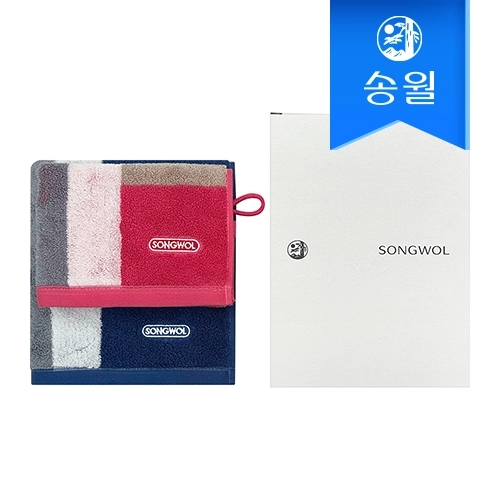 [송월타월] 컬러웨이 크림박스세트(세면1+핸드1)