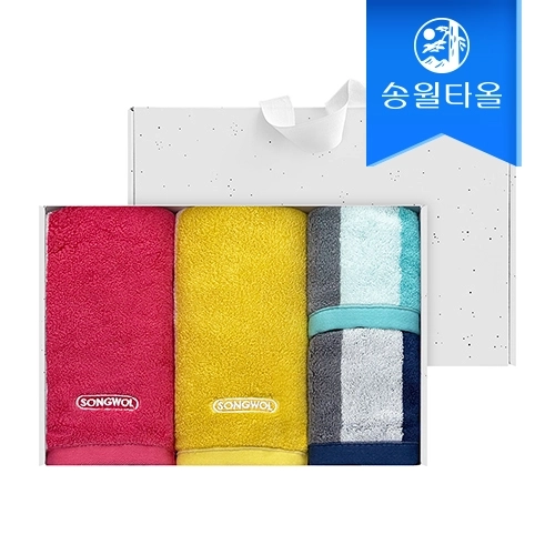 [송월타월] 컬러웨이 기프트세트(세면2+핸드2)