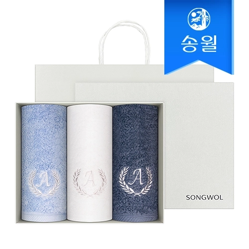 송월 항균 에이스 180g 3매 선물세트(쇼핑백) 단체수건 답례품
