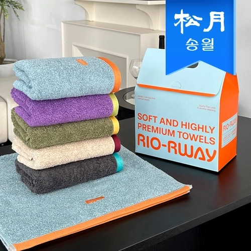 RIO-RWAY 리오르웨이 40수 코마사 호텔수건 4매 기프트세트