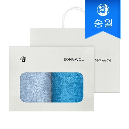 [송월타월] 항균 프리미엄무지170g 2매 선물세트+쇼핑백 답례품