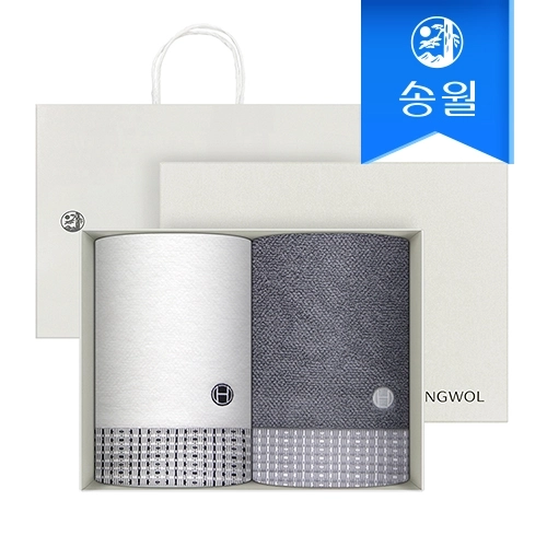 [송월타월] 호텔컬렉션 톤 2매 선물세트(크림상하+쇼핑백) 답례품