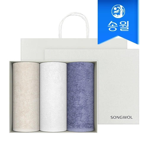 [송월타월] 160g코마사40수 3매 선물세트+쇼핑백 답례품